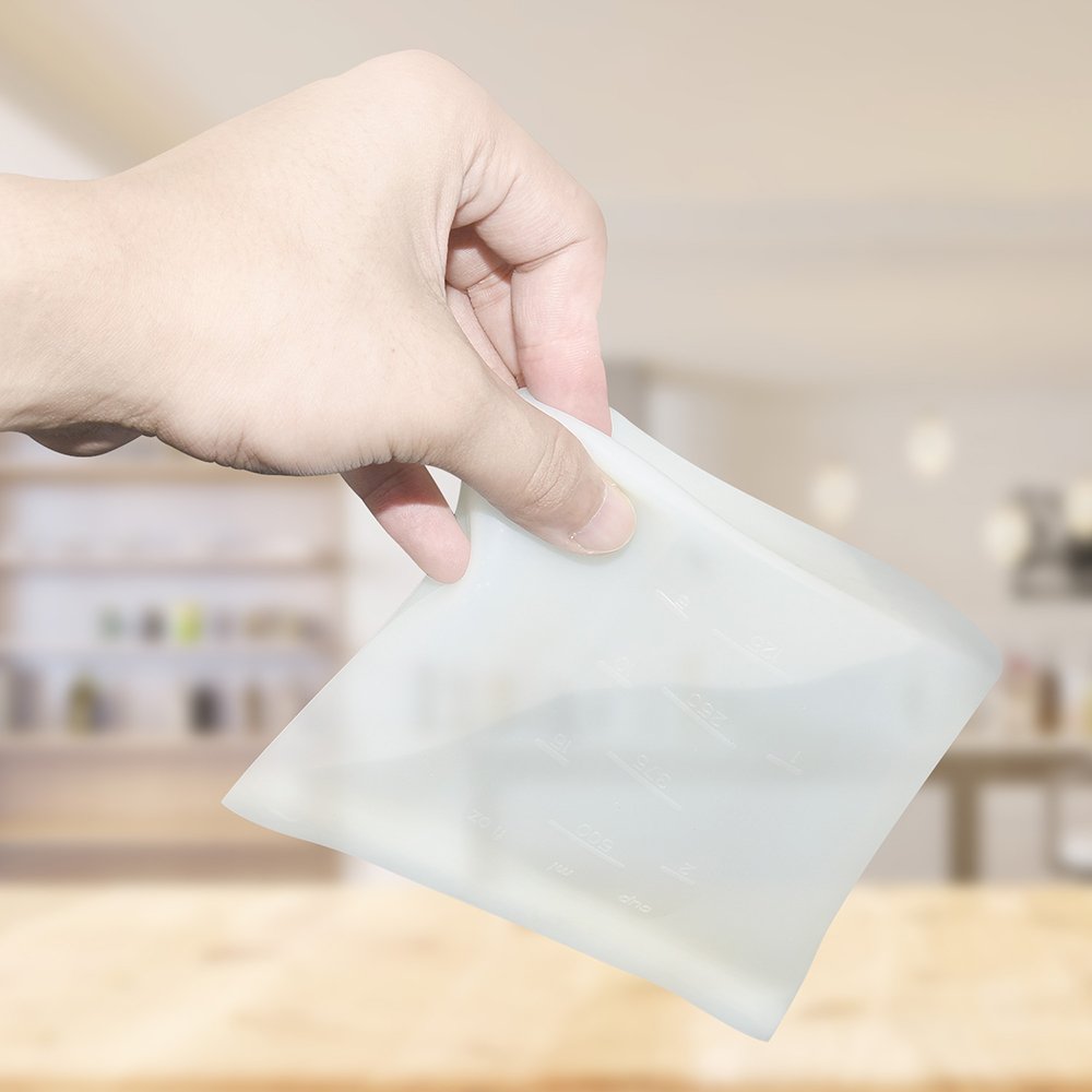 BPA Plastic Free No Glues Adhesives Reusable Stand-Up Leakproof Food Storage Container Freezer Silicone Zipper Bag for Food