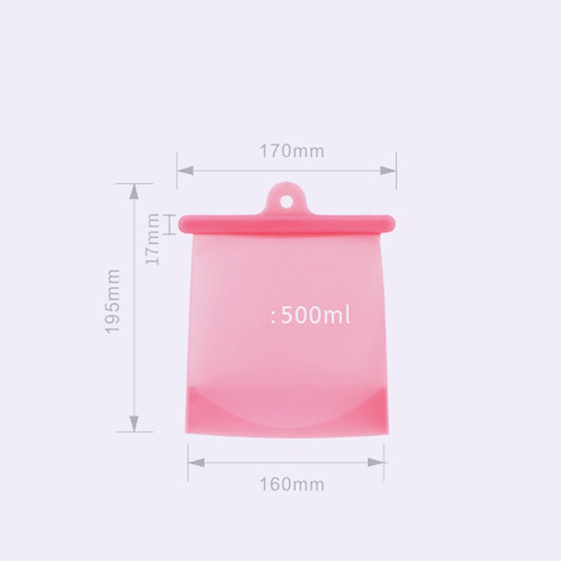 Wholesale Reusable Self Sealing Leakproof Stand up Ziplock Vacuum Sealer Clear Silicone Zipper Lock Silicone Food Storage Bag