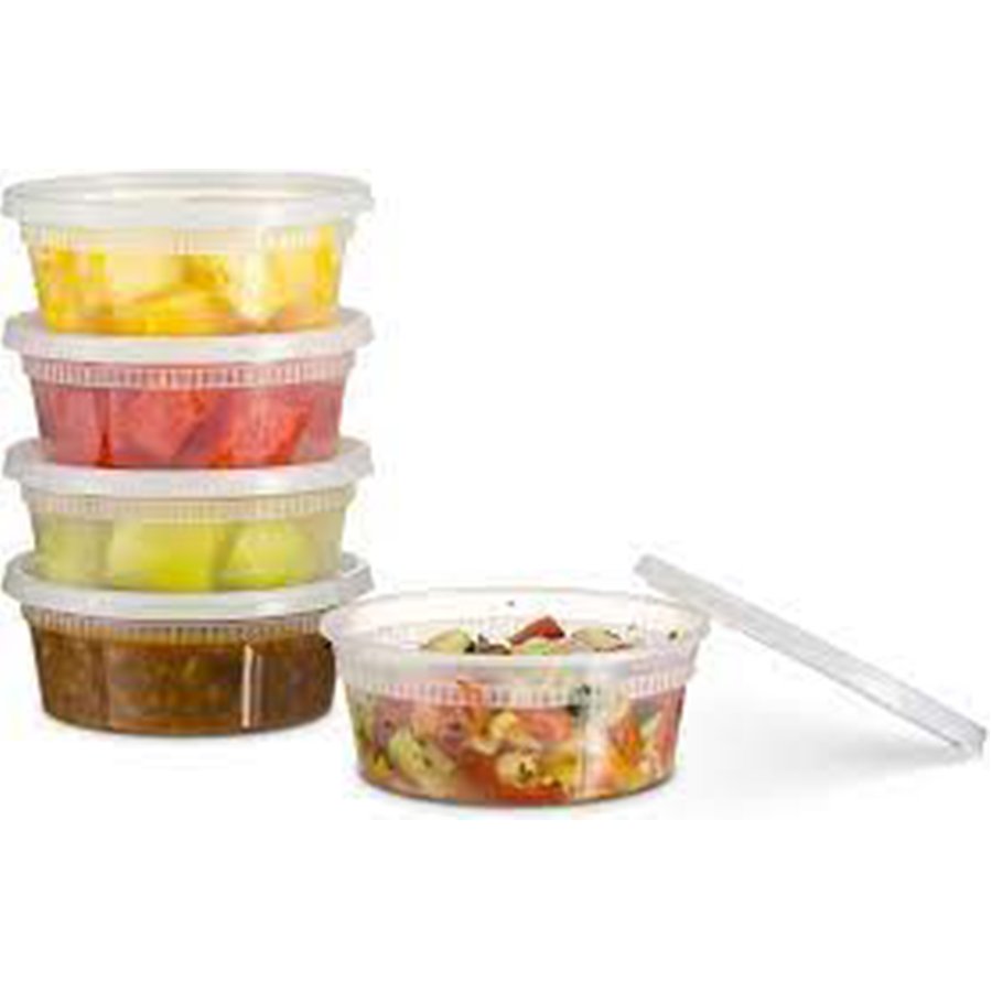 24 oz Factory Price Disposable Round Plastic Microwavable Food Storage Soup Deli Container