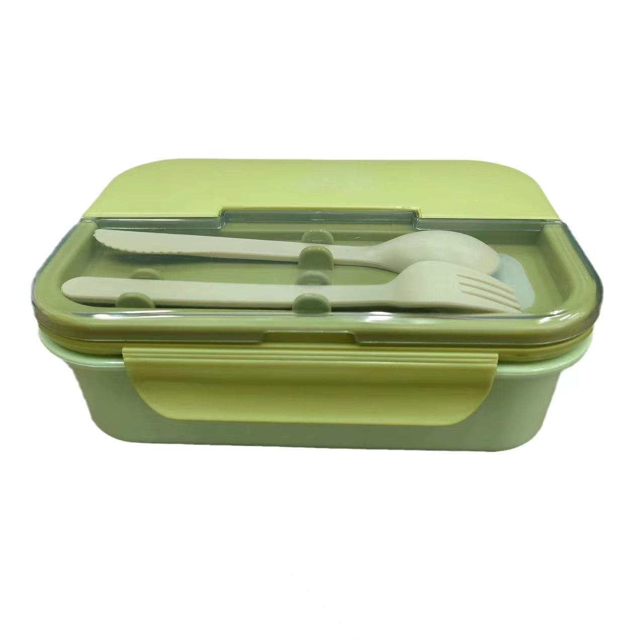Portable Lunch Box Made Of food Grade Wheat Straw With Grid Design And Sealing Ring Design For food Preservation