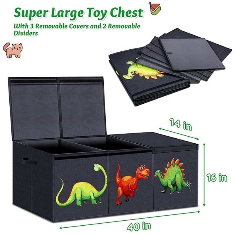 High Quality Foldable Collapsible Large Storage Bin Chest Toy Home Organizer Cube Toys Storage Box with Lid Sundries Fabric