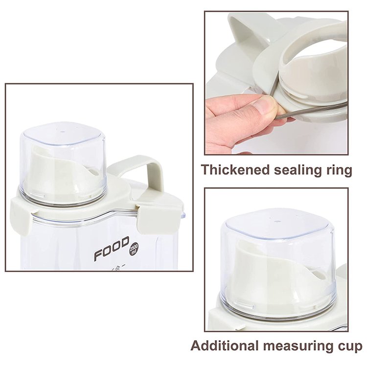 Japan 2.8l Transparent Airtight Grain Jar Plastic Sealed Tank Rice Dry Food Cereal Storage Containers With Measuring Cup