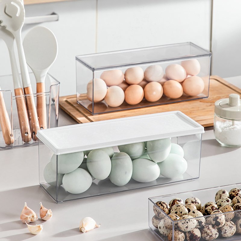 Metka Household Friendly Eco Storage Boxes for Kitchen Storage White Lid with Transparent Material Noodle Storage Box