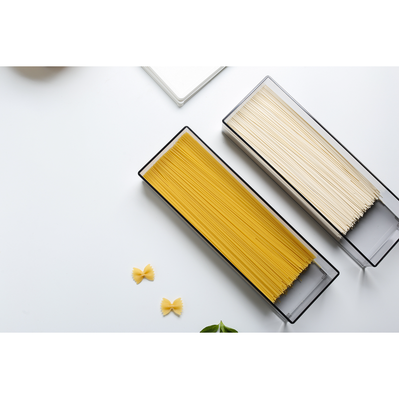 Metka Household Friendly Eco Storage Boxes for Kitchen Storage White Lid with Transparent Material Noodle Storage Box