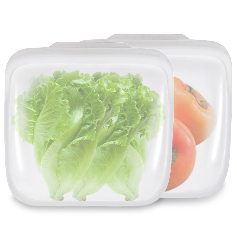 Silicone Food Storage Containers Leakproof Containers Reusable Stand Up Zip Shut Bag Cup Fresh Bag Food Storage Bag Fresh Wrap