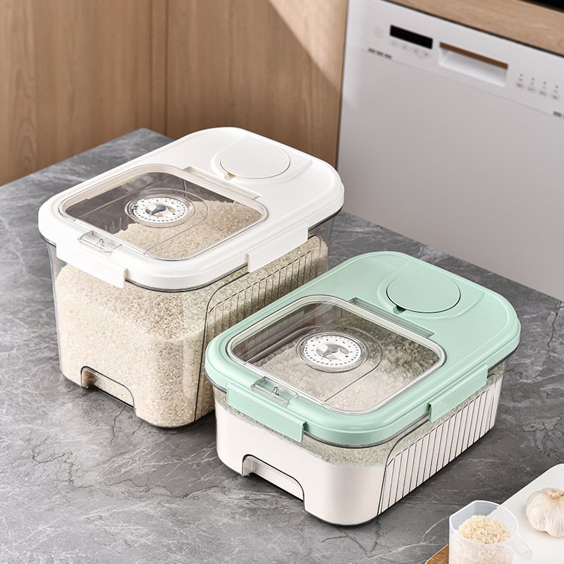 Kitchen Cereal Rice Container Storage Dispenser Storage Container 10Kg With Airtight Lid