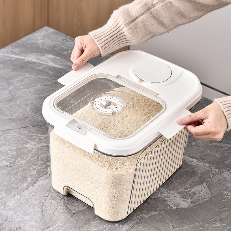 Kitchen Cereal Rice Container Storage Dispenser Storage Container 10Kg With Airtight Lid