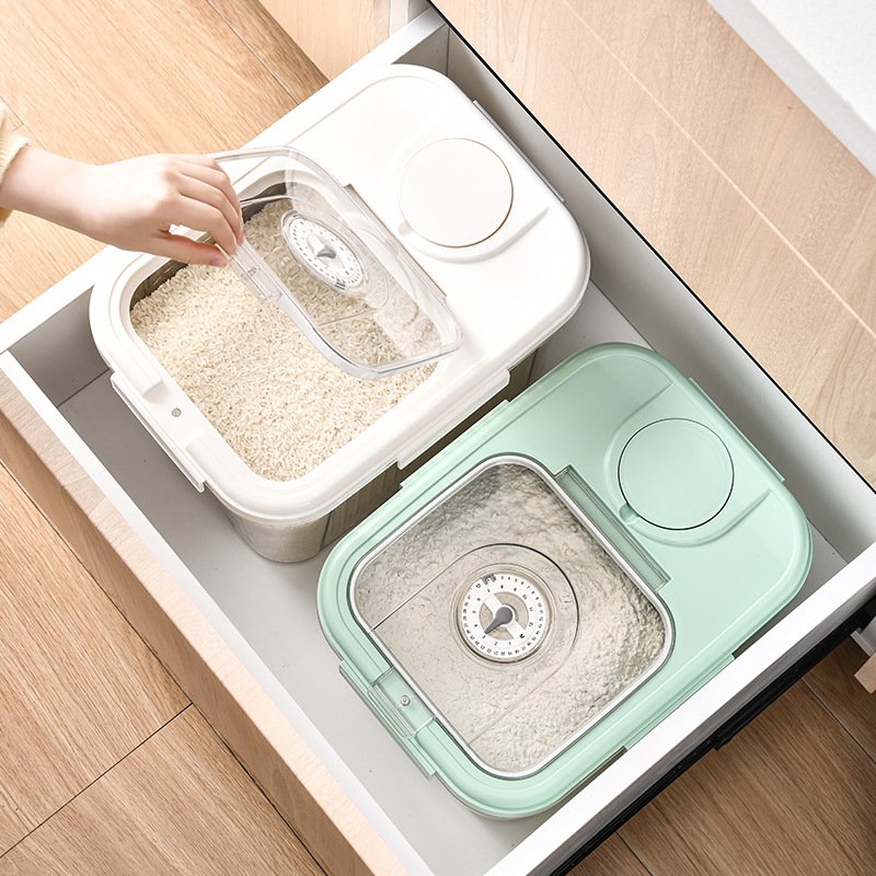 Kitchen Cereal Rice Container Storage Dispenser Storage Container 10Kg With Airtight Lid