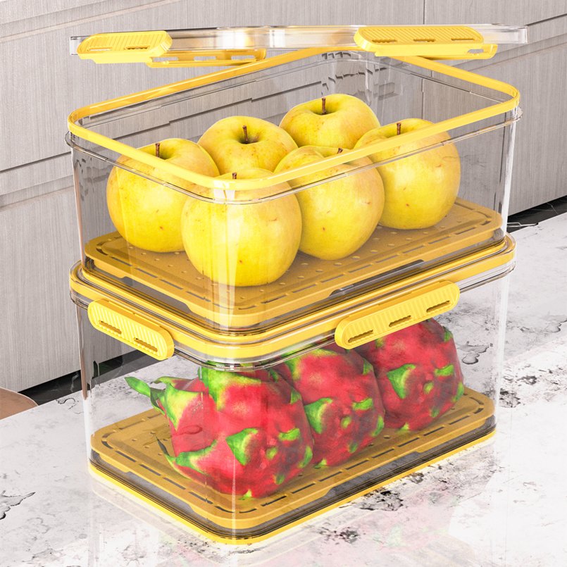 YIKEYOU Refrigerator Food Storage Containers fridge storage box for Freezer Kitchen Countertop Cabinets