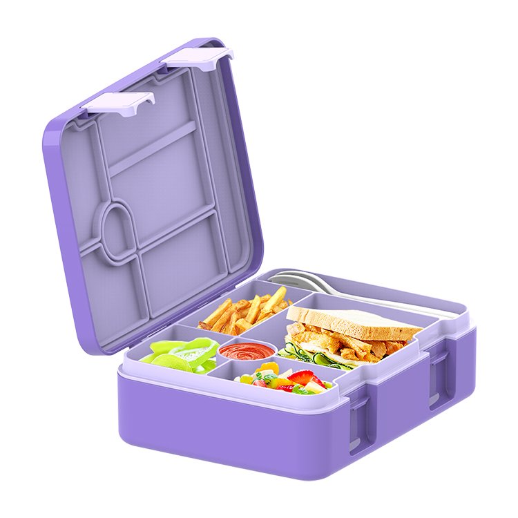 Custom Logo Reusable Eco-Friendly Toddler Boys' Lunch Box Set Includes Plastic Spoon and Fork for School & Camping Food Storage
