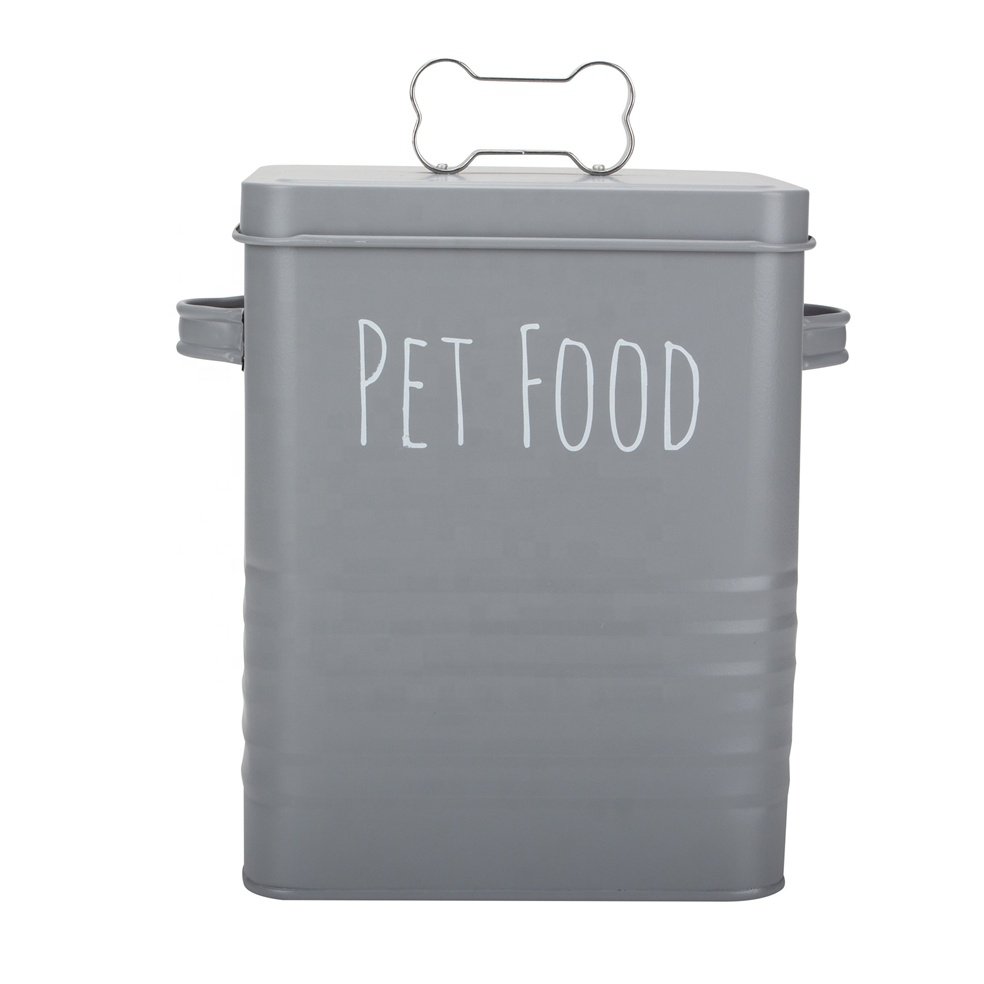Metal Pet Food Cat Food Dog Food Storage Container Tin with Scoop