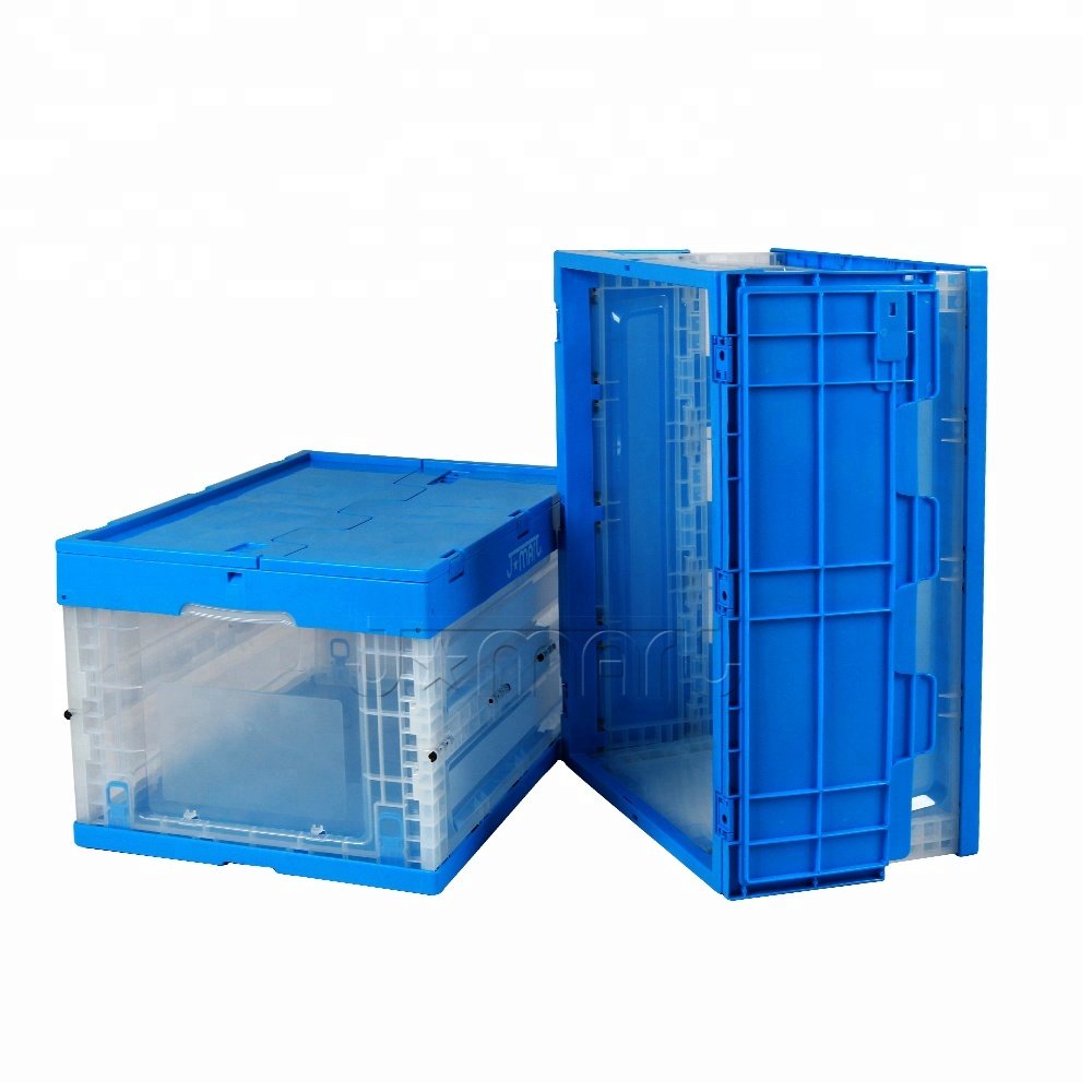 Stackable Foldable Basket Collapsible Storage Box With Lid