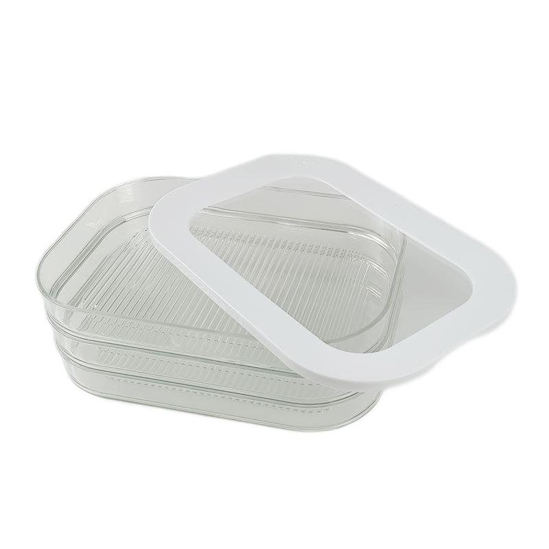 3 Layer Food Storage Boxes with Lid for Salami Bacon Turkey, Bologna Deli and Luncheon Meat Refrigerator container for cold cuts