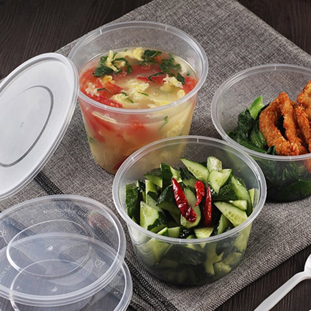 Factory Sale Microsafe Disposable Food Storage Plastic Box with Lid Fast Food Takeout meal Prep Containers