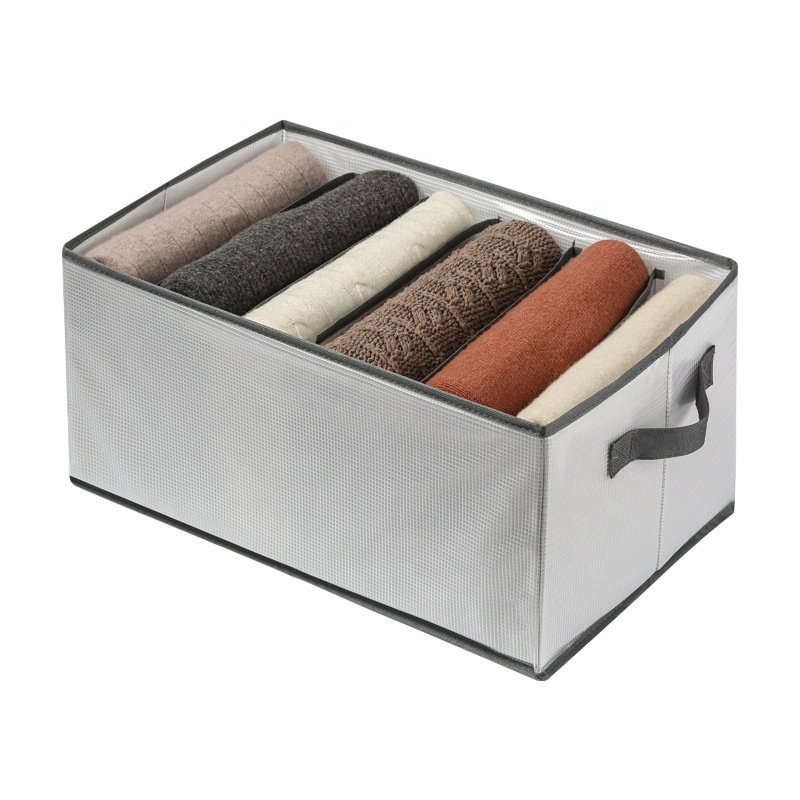 Wardrobe Clothes Organizer Jeans Compartment Storage bin cubes Box Foldable Closet Drawer Organizer Clothes Box for Bedroom