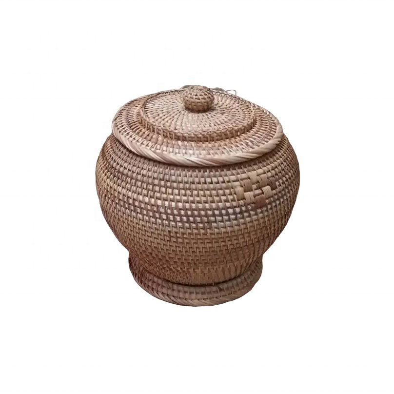 Wicker handmade home dercor Vietnam storage rattan boxes high quality good price From Vietnam