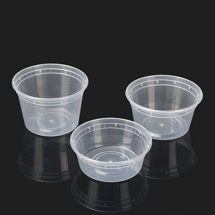 Disposable Plastic Food Storage Soup Containers With Lids 8oz 12oz 16oz 24oz 32oz Clear Airtight Deli Containers