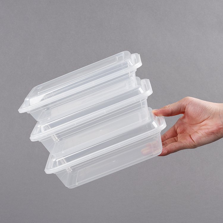 Recycle 750ML tamper proof Plastic Salad Lunch plastic take away food storage large meal prep containers for food with Airtight