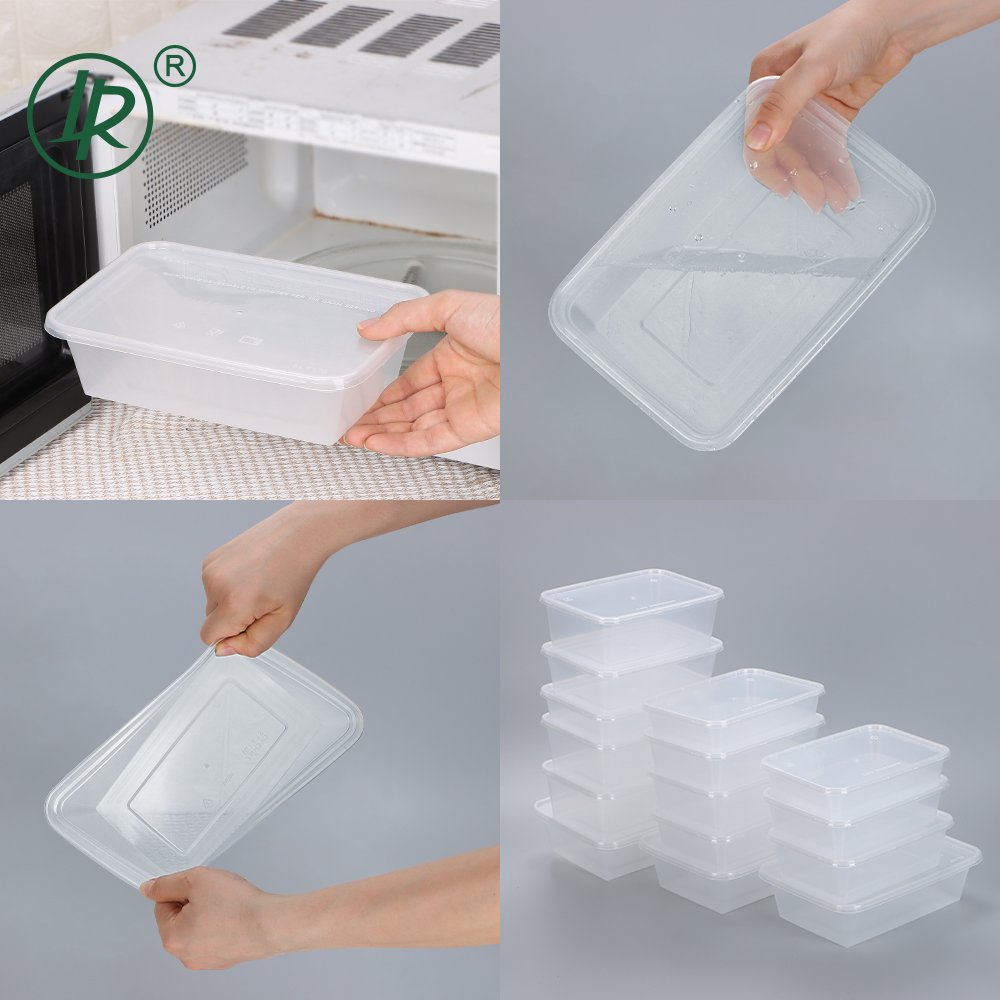 Wholesale Clear Lid Polypropylene Plastic Takeout Container Disposable Takeaway Lunch food Containers Boxes With Lid