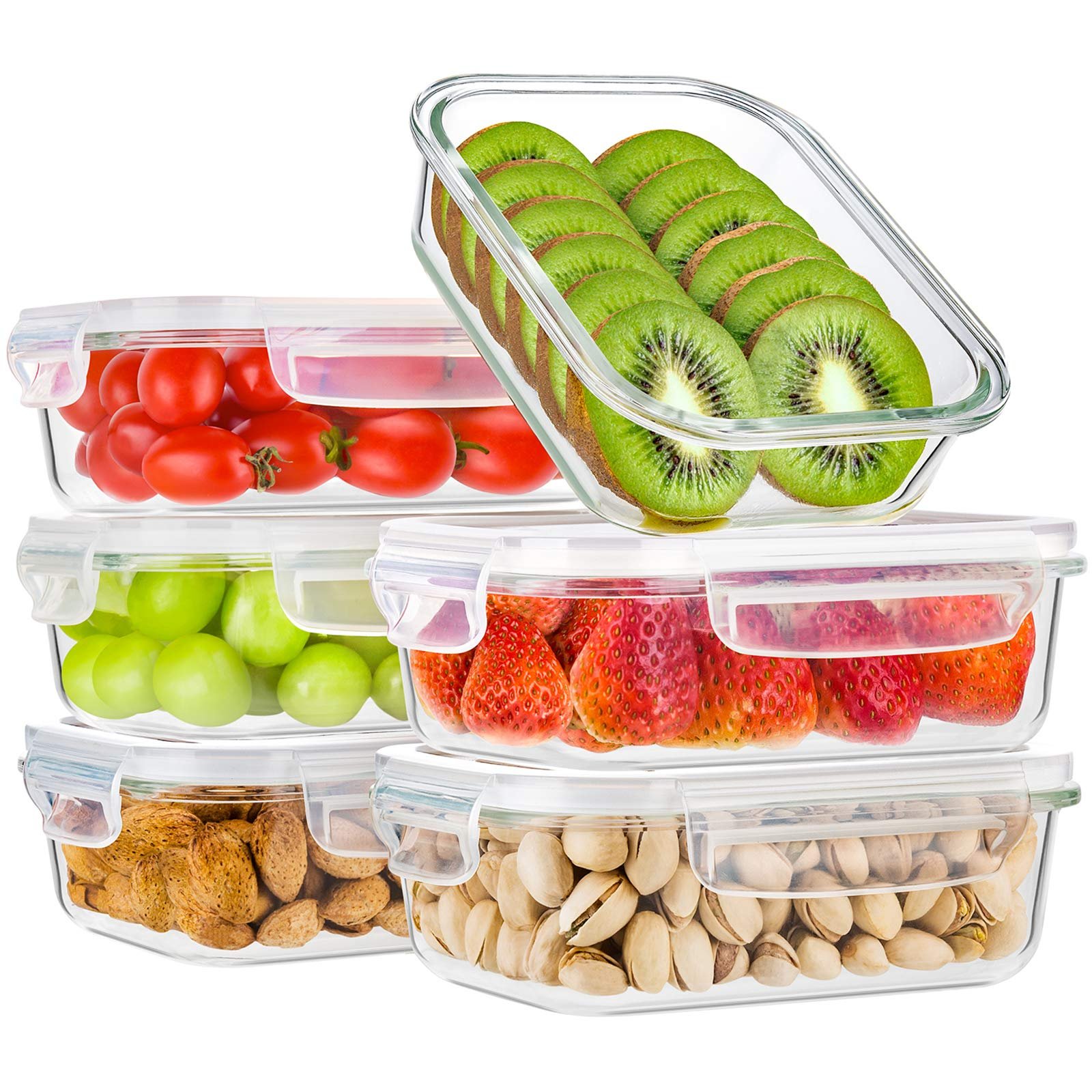 High Quality Eco-friendly Hot Sale Glass Food Storage Container Lunch Set Microwave Accept Customization
