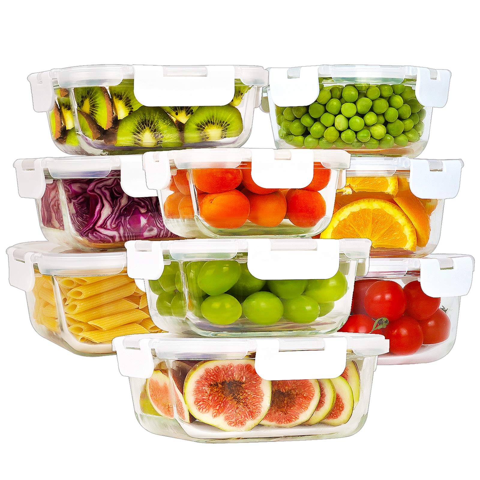 High Quality Eco-friendly Hot Sale Glass Food Storage Container Lunch Set Microwave Accept Customization