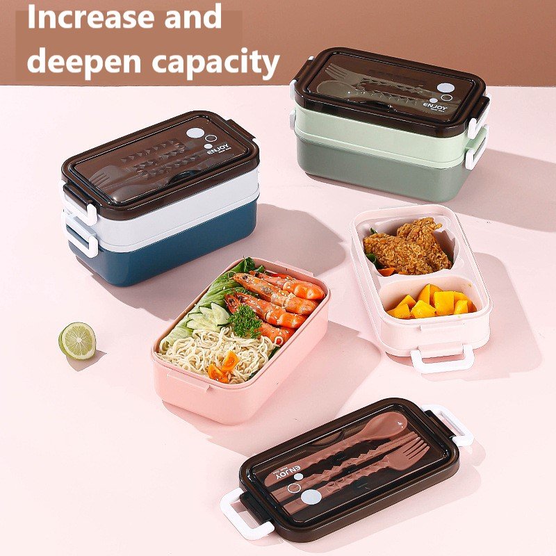 304 Stainless Steel And Plastic Stackable Airtight Keep Food Hot Lunch Box Set Bento Food Storage Container For Adults & Kids