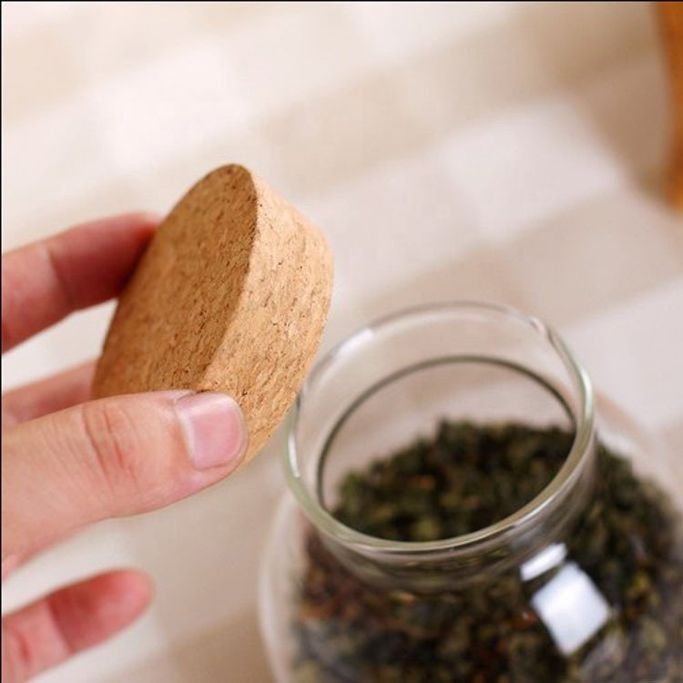 High Borosilicate Glass Air Tight Glass Food Storage Jar with Cork Lid