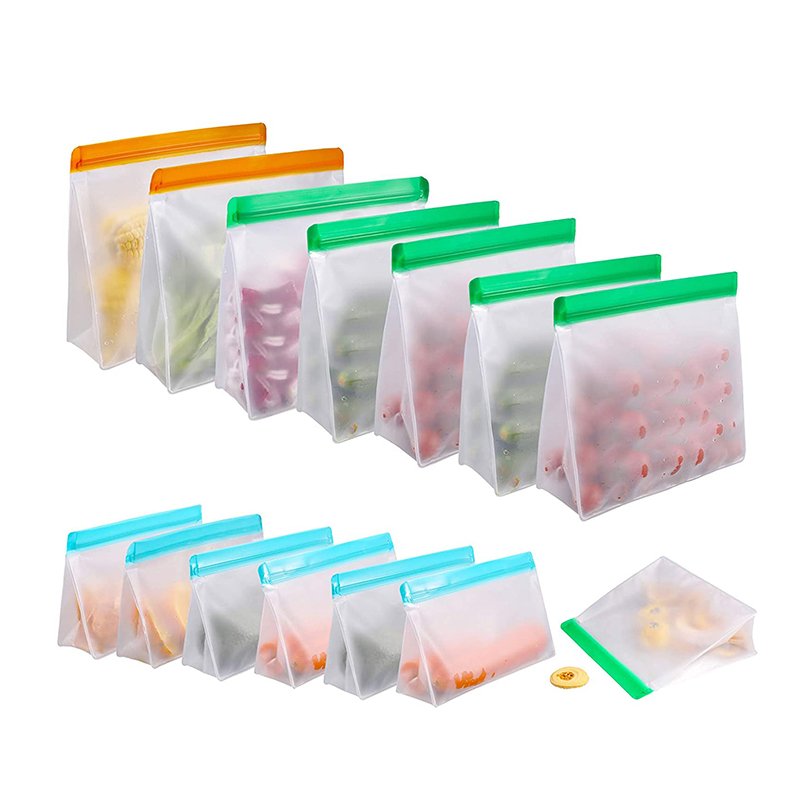 Wholesale keep fresh silicone food storage vegetable fruit reusable silicone bags