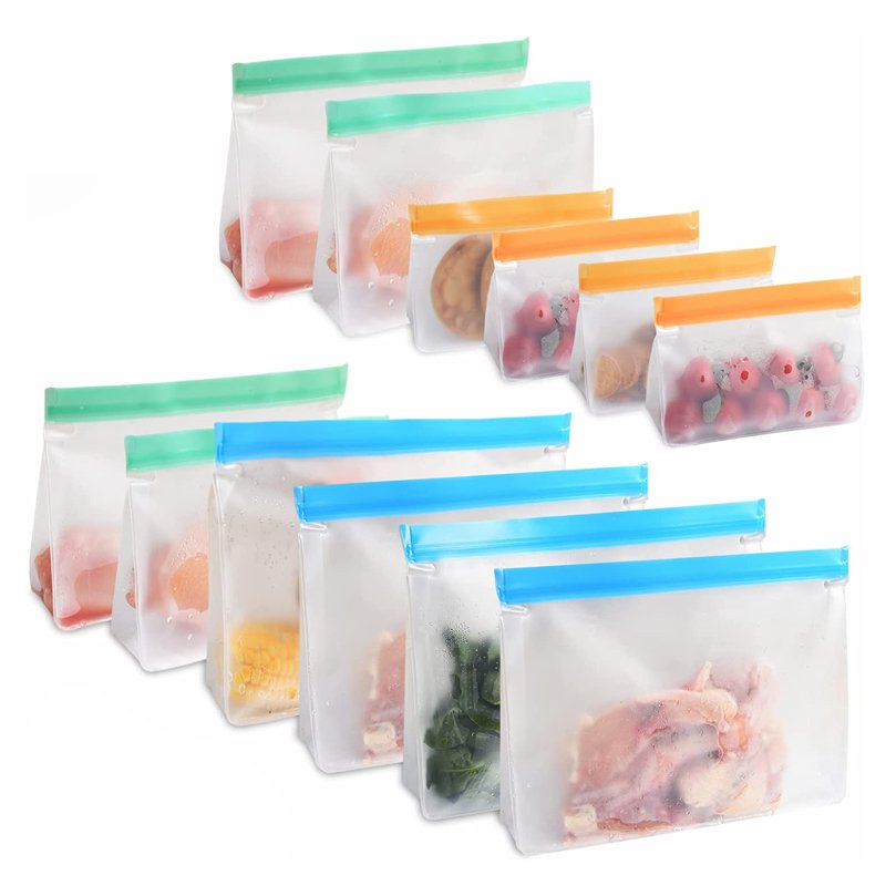 Wholesale keep fresh silicone food storage vegetable fruit reusable silicone bags