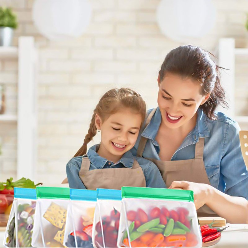 Wholesale keep fresh silicone food storage vegetable fruit reusable silicone bags