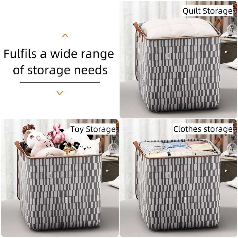 Large Capacity Foldable Pants Organizer Boxes Wardrobe Storage for Clothes Bath Towels Bed Sheets-Foldable Storage Boxes