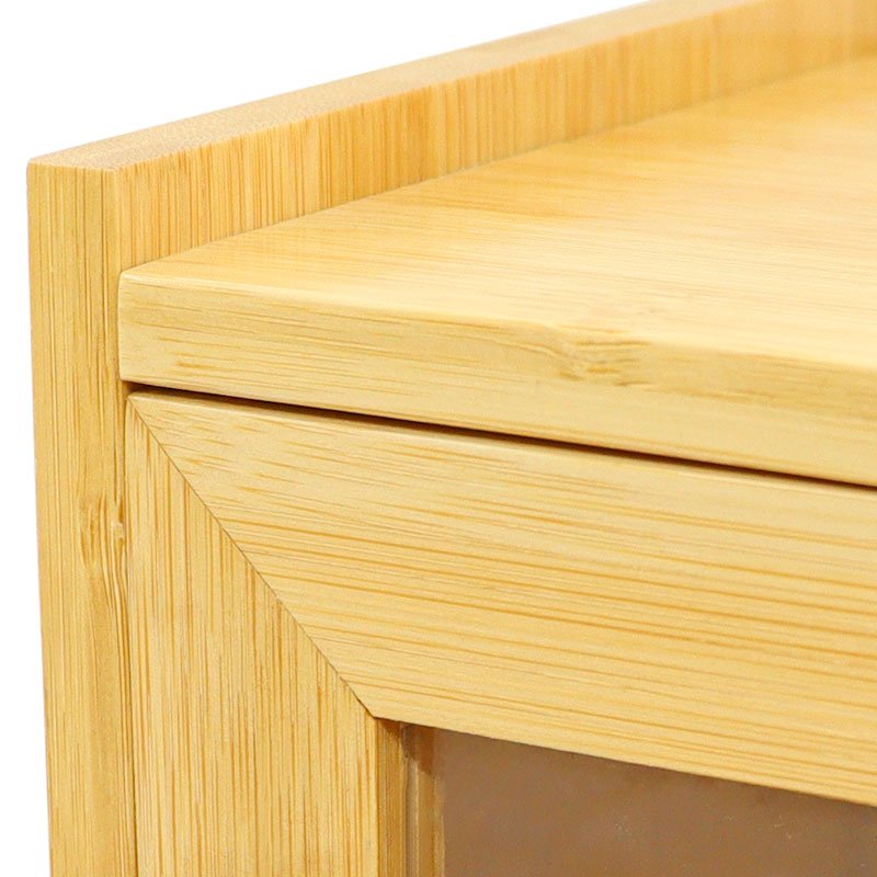 Double Layer Large Kitchen Acrylic Transparent lid canister food storage box toast banana bread bin bamboo bread box with lid