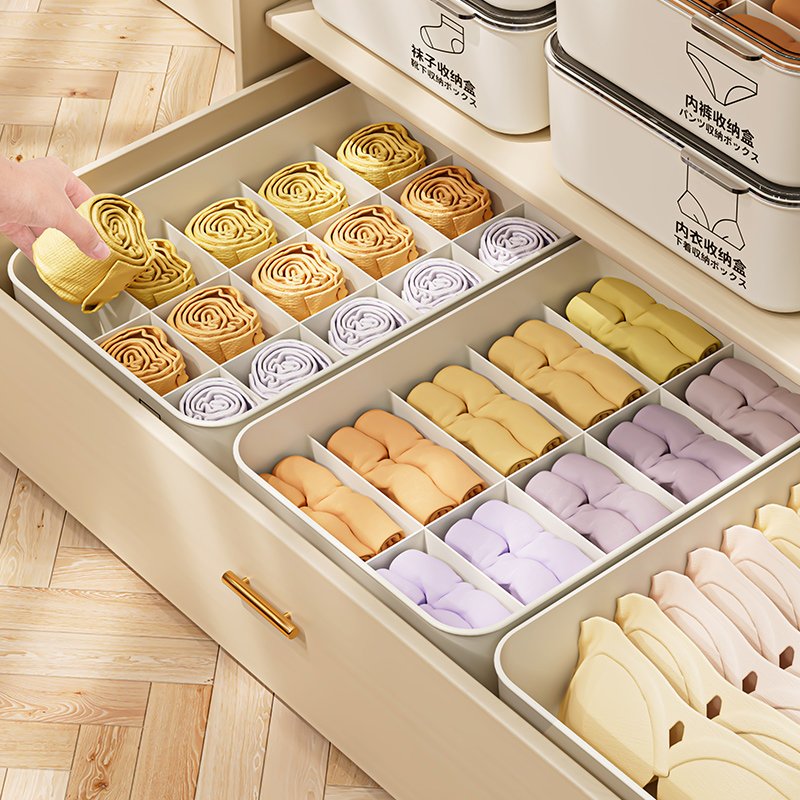 Eco-Friendly Cloth Organizer Underwear Storage Boxes for Green Space Utilization