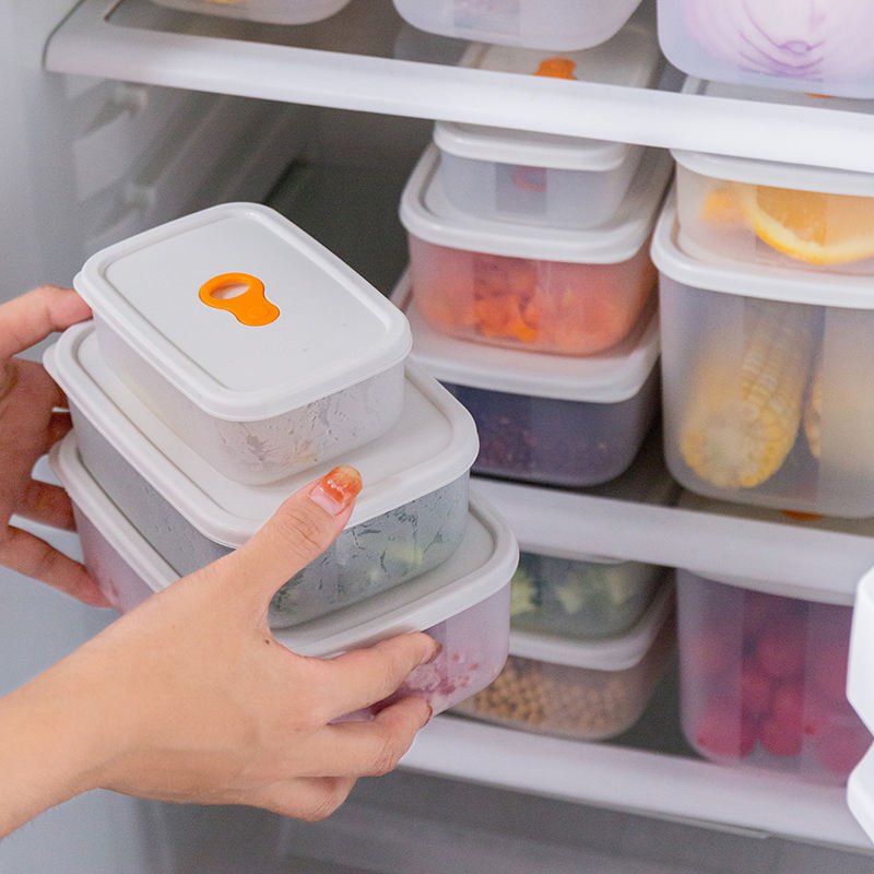 New BPA Free Plastic PP Stackable Food Keeper Storage Container Reusable Vacuum Fridge And Microwave 3 Set Organizer For Kitchen