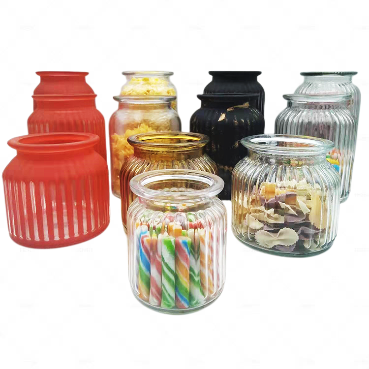 Decorative Glass Jar Canister With Sealed Air Tight Heart Lid Food Storage Jars Container Kitchens Sets Bathroom Jars