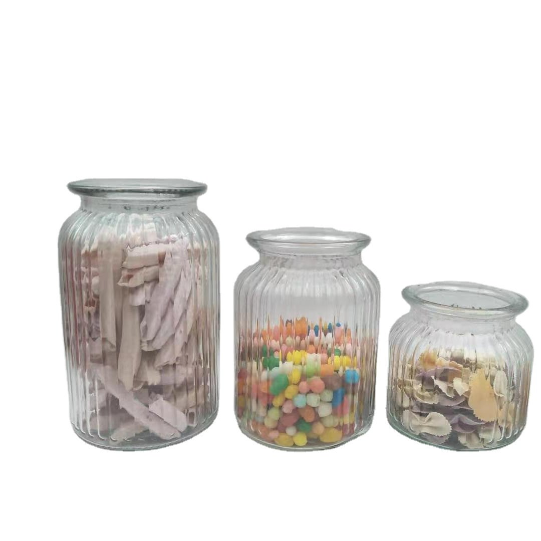 Decorative Glass Jar Canister With Sealed Air Tight Heart Lid Food Storage Jars Container Kitchens Sets Bathroom Jars
