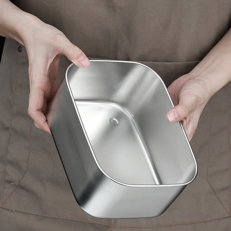 304 Stainless Steel Freezing Food Packaging Box Egg Storage Box Refrigerator Food Storage Box with Silicone Soft Cover