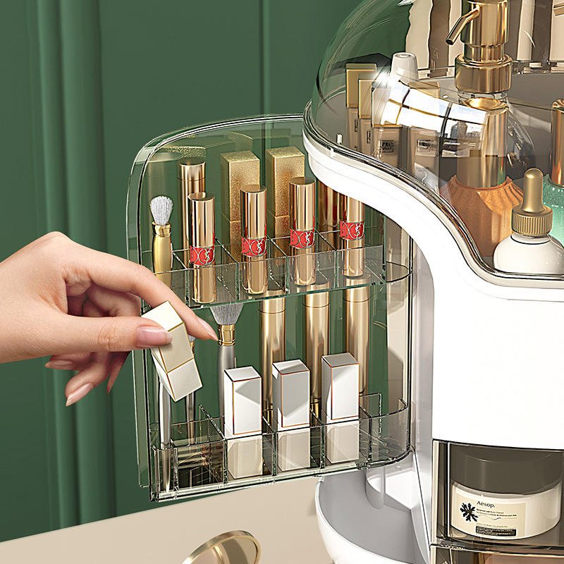 plastic clear cosmetic storage boxes travel vanity makeup storage containers