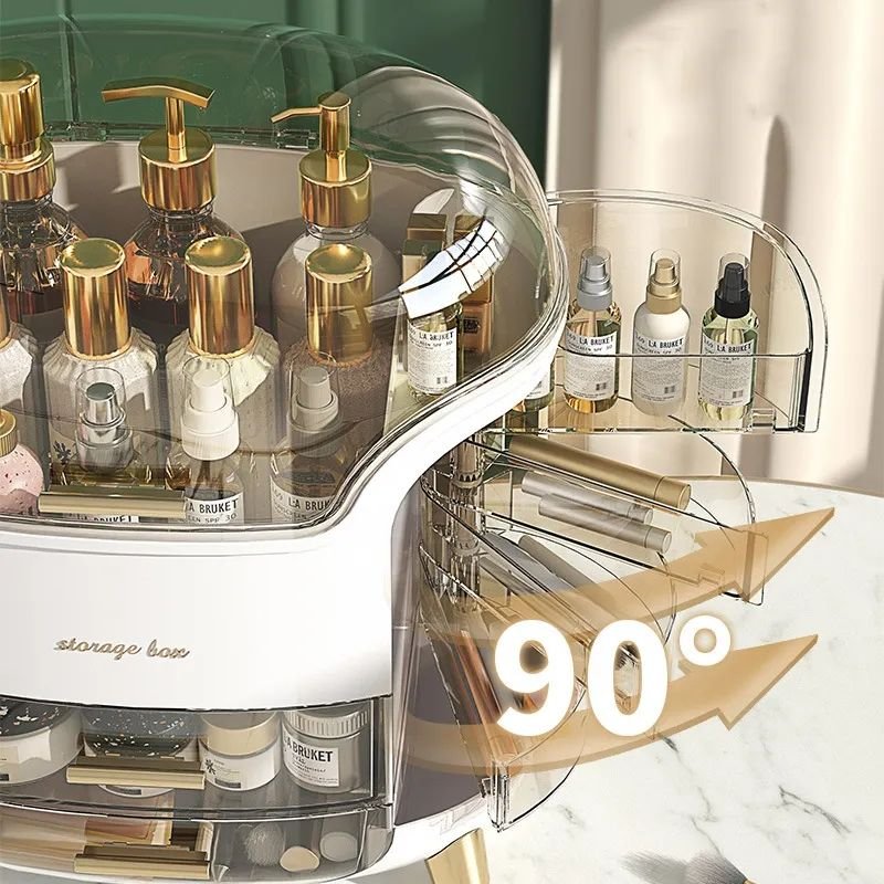 plastic clear cosmetic storage boxes travel vanity makeup storage containers
