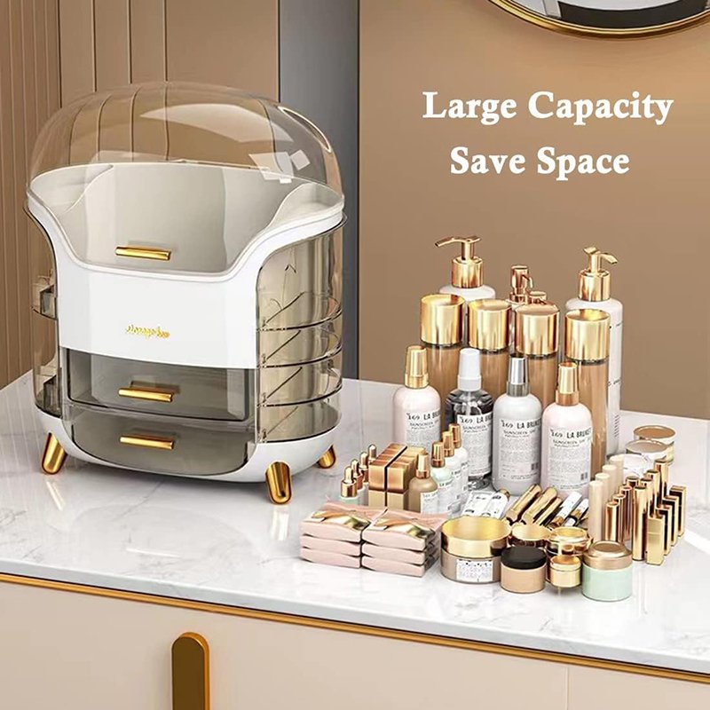 plastic clear cosmetic storage boxes travel vanity makeup storage containers