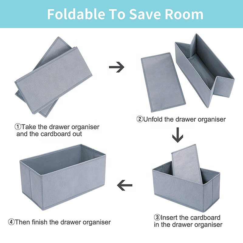 Fabric Dresser Underwear Closet Organizer Storage box Drawer For Clothing