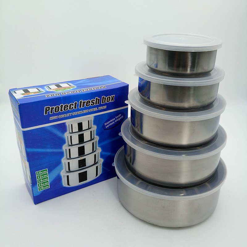Cheap factory price stainless steel food storage container crisper with lid for restaurant