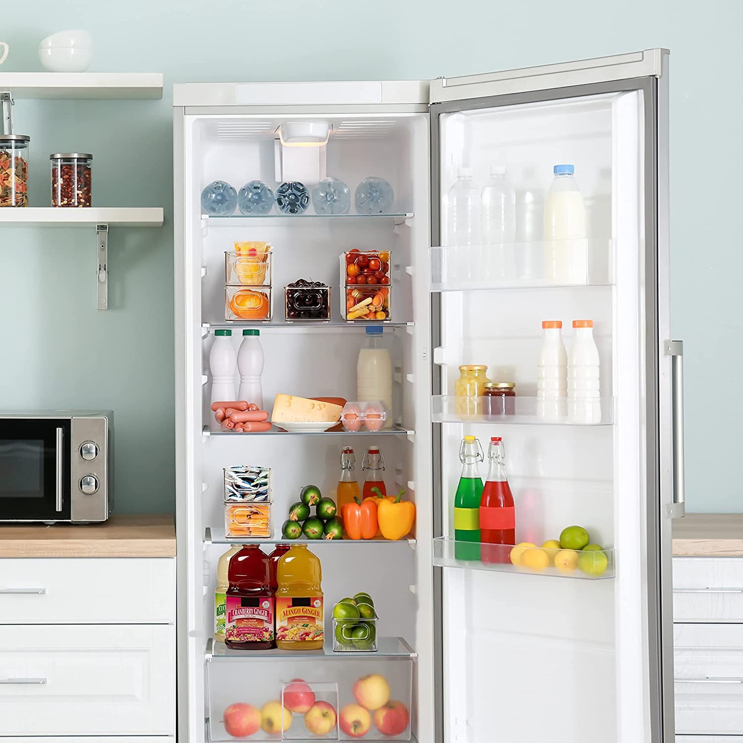 Wholesale Kitchen Organizer Clear Fridge Freezer Storage Organizer Refrigerator Bincarouselble Storage Rack Camping CLASSIC Tres
