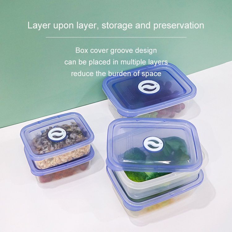3-Piece Set of Eco-Friendly Microwave Safe Plastic Boxes 130/750/1250ml Kitchen Food Storage Containers Set with Airtight Lids