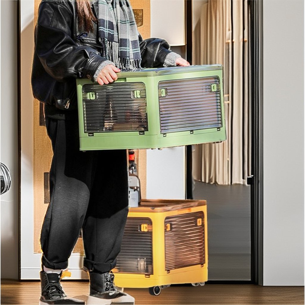 Modern Design Transparent Stackable Home Storage Box Large Capacity Collapsible Foldable Plastic Storage Box New Home Organizer