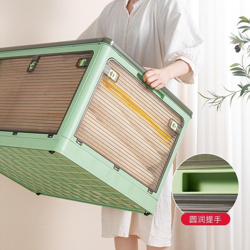 Modern Design Transparent Stackable Home Storage Box Large Capacity Collapsible Foldable Plastic Storage Box New Home Organizer