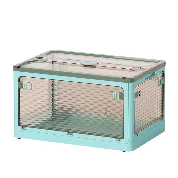 Modern Design Transparent Stackable Home Storage Box Large Capacity Collapsible Foldable Plastic Storage Box New Home Organizer