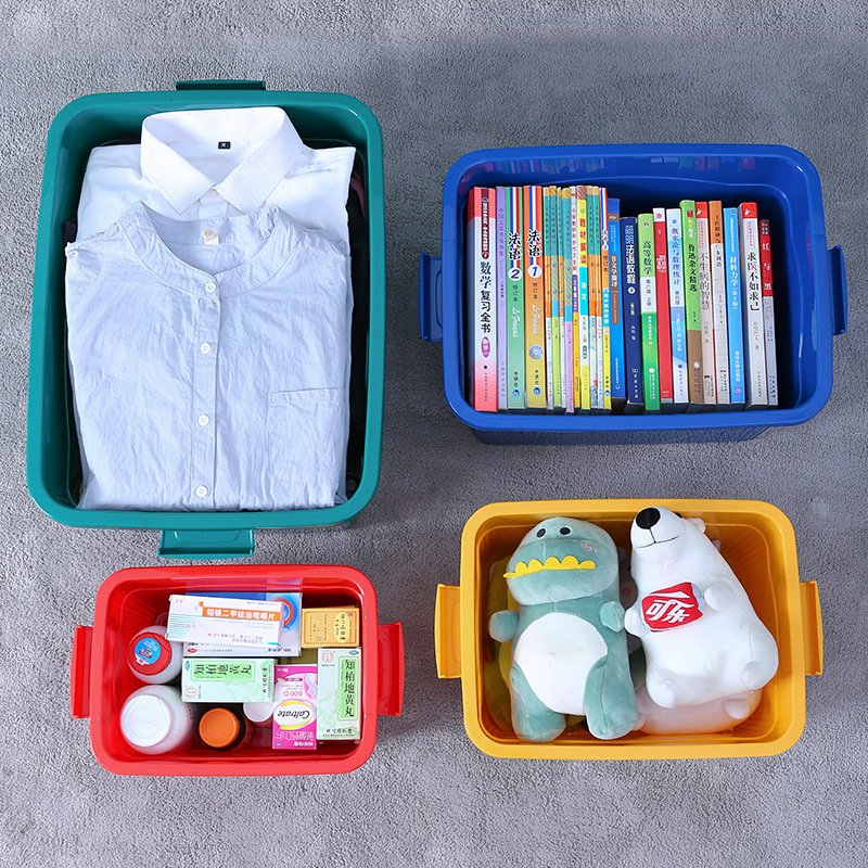 Large Capacity Plastic Clothes Storage Box With Lid Collapsible Storage Bins With Container Organizer Cube