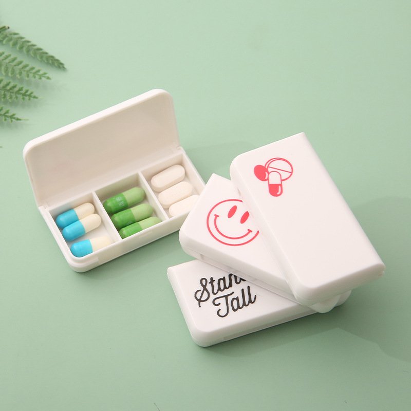 KYPL048 Hot Sale Portable 3 Compartments Travel Medicine Storage Box Pill Case