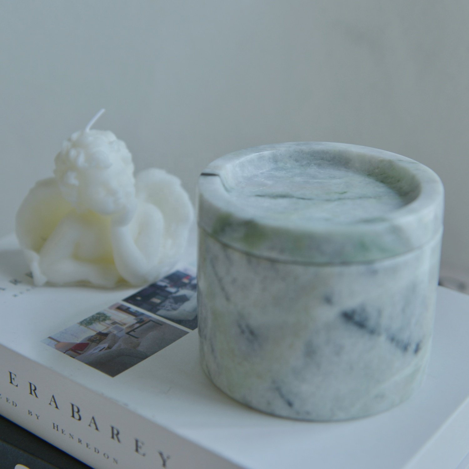 Trending Luxury Home Decor Small Size onyx container Jar food Marble Stone Storage box jewel case with lid
